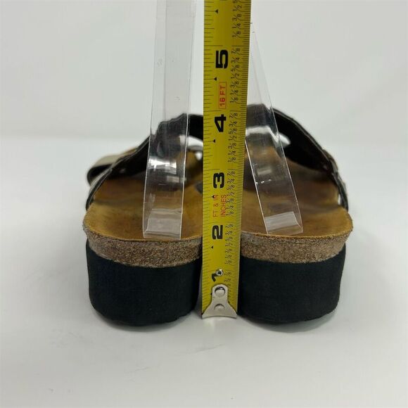 Naot Kimberly Silver and Gold Slip On Wedge Sandal Size 10** Casual Summer - Picture 8 of 11